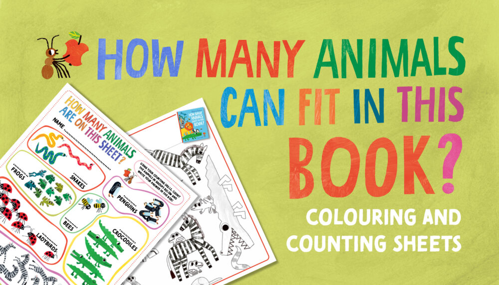 How Many Animals Can Fit in This Book – Counting and Colouring Sheets!